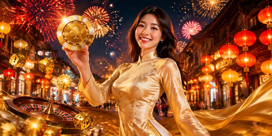 Người phụ nữ Hà Nội mặc áo dài trải nghiệm cá cược và game trực tuyến trên điện thoại di động