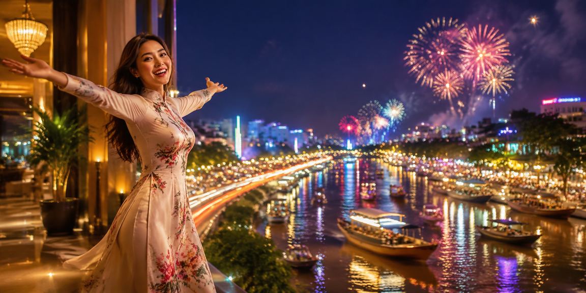 Không khí giải trí trực tuyến sôi động tại vùng Mekong với ánh đèn neon rực rỡ ban đêm
