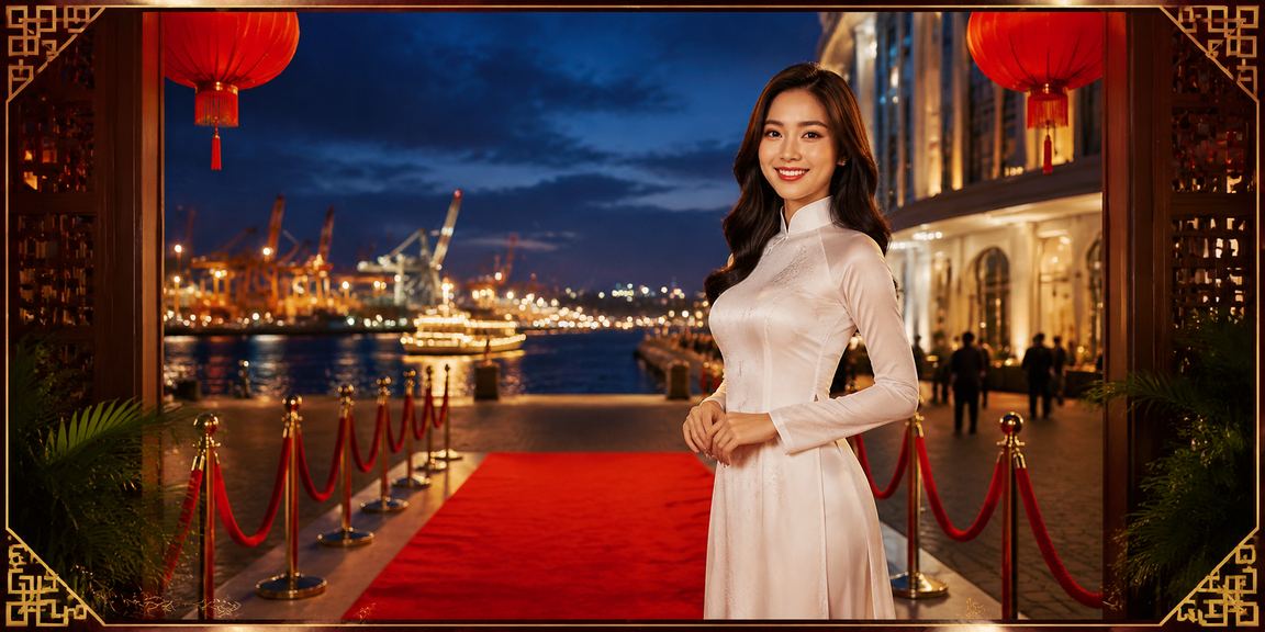 Cảnh cá cược casino sôi động ban đêm tại Việt Nam với bầu không khí hiện đại